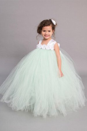 Abito da Cerimonia Bambini alta vita con Fiocco con Nastro con Piega Ball Gown Conotta - Foto 1