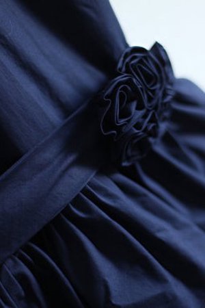 Ärmelloses Taft Juwel Ausschnitt Anständiges Blumenmädchenkleid mit Schleife - Bild 3