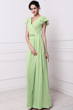 Robe demoiselle d'honneur plissé longue en chiffon avec fronce en forme - Photo 26