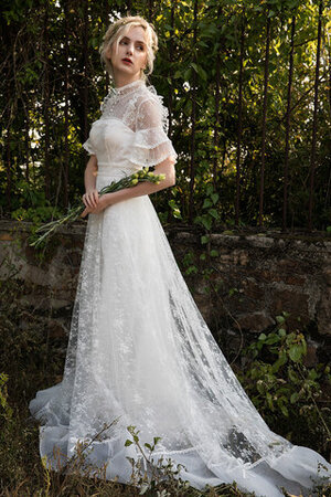 Abito da sposa convenzionale scintillante in pizzo stravagante spazzola treno a terra - Foto 7