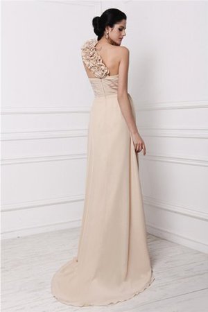 Robe de bal plissage naturel avec fronce avec zip d'épaule asymétrique - Photo 2