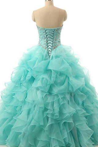 Organza Spitze Duchesse-Linie Reißverschluss Perlenbesetztes langes Quinceanera Kleid - Bild 2