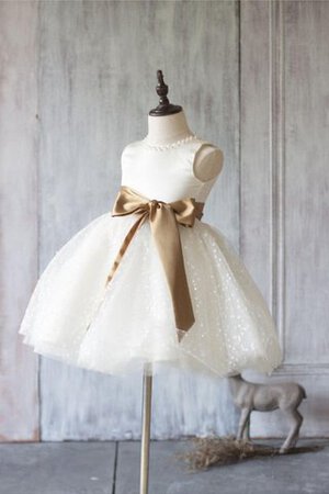 Robe de cortège enfant avec sans manches textile en tulle de tour de ceinture empire de lotus - Photo 2