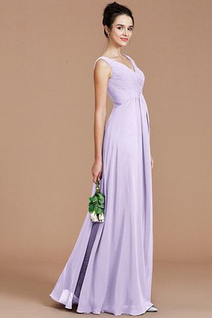 Robe demoiselle d'honneur avec chiffon ligne a avec sans manches v encolure dos nu - Photo 23