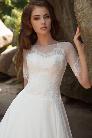 Abito da Sposa in pizzo A-Line Cerniera Lungo Semplice lusso - Foto 2