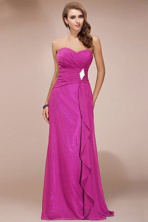 Robe demoiselle d'honneur longue avec perle en chiffon collant de lotus - Photo 15