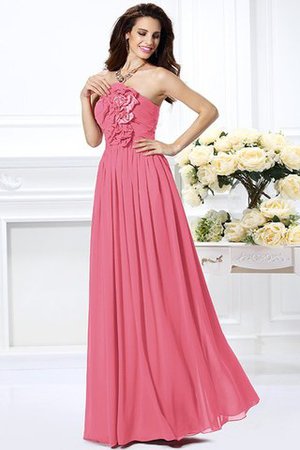 Robe demoiselle d'honneur fermeutre eclair en chiffon avec fleurs de bustier ligne a - Photo 28