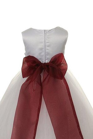 Robe de cortège enfant plissé avec broderie de col carré textile en tulle avec zip - Photo 3