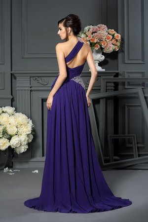 Robe de bal formelle manche nulle avec perle a-ligne en chiffon - Photo 2