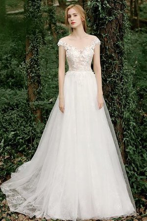 Abito da sposa affascinante in tulle in raso con fiore tondo lusso - Foto 1