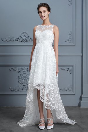 Robe de mariée avec gaze délicat plissé moderne naturel - Photo 3