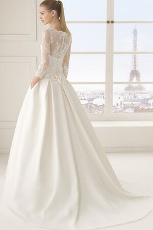 Robe de mariée ceinture en étoffe avec ruban ruché elevé ligne a - Photo 3