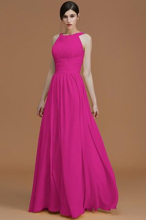 Robe demoiselle d'honneur avec zip a-ligne de princesse en chiffon manche nulle - Photo 17