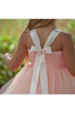 Vestido de Floristas en Tul de Flores de Plisado de Sin mangas de Hasta el suelo - Foto 4