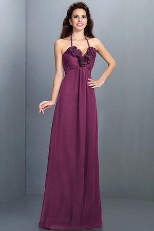 Prinzessin A-Linie Ärmelloses Normale Taille Brautjungfernkleid aus Chiffon - Bild 7