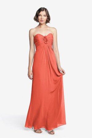 Robe demoiselle d'honneur ruché avec chiffon de bustier longueru au niveau de sol - Photo 24