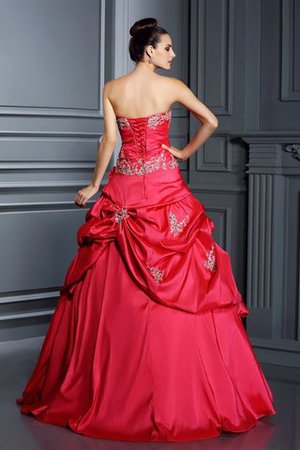 Abito Quinceanera con Applique Ball Gown Allacciato A Terra Senza Strap - Foto 2