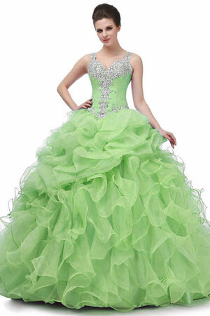 Robe de quinceanera de princesse absorbant jusqu'au sol majestueux longue - Photo 1