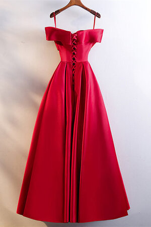 Robe de bal avec sans manches en satin magnifique bandouliere spaghetti formelle - Photo 3