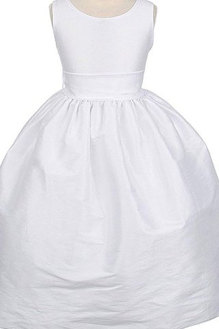 Robe de cortège enfant plissage encolure ronde avec sans manches ligne a - Photo 1