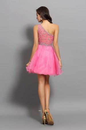 Prinzessin Ärmelloses Normale Taille Kurzes Cocktailkleid aus Organza - Bild 2