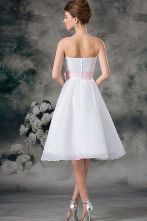 Robe douce seize en organza a-ligne avec sans manches de bustier - Photo 6