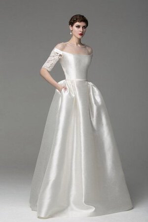 Robe de mariée sexy delicat avec nœud à boucles longueur au ras du sol a-ligne - Photo 1