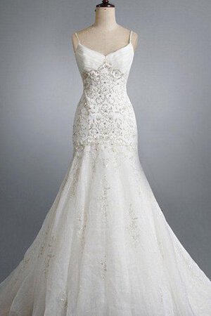 Robe de mariée sexy splendide avec perle dos nu en organza - Photo 1