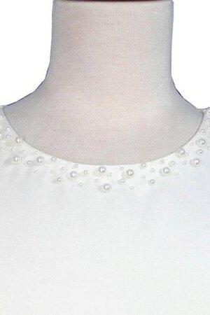 Perlenbesetztes Ärmelloses A-Line Blumenmädchenkleid mit Schmetterlingsknoten - Bild 3