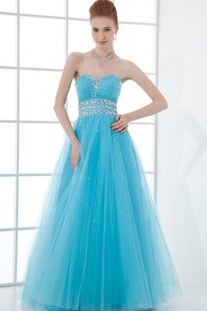 Robe de quinceanera avec sans manches avec perle ligne a - Photo 1