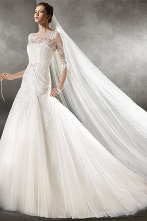 Robe de mariée cordon glamour en satin de princesse textile en tulle - Photo 2