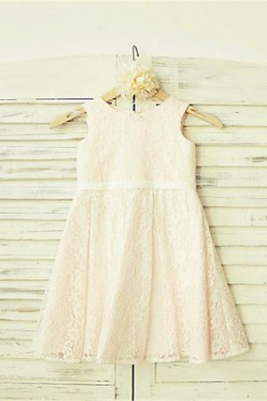 Robe de cortège enfant ligne a au niveau de cou avec zip de princesse avec fleurs - Photo 1