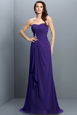 Robe demoiselle d'honneur plissage longue de sirène avec sans manches avec chiffon - Photo 24