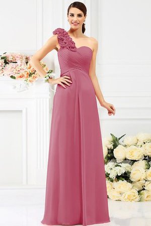 Robe demoiselle d'honneur avec sans manches en chiffon avec zip ligne a jusqu'au sol - Photo 29