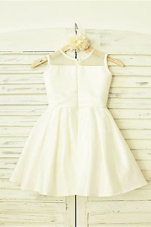 Robe de cortège enfant naturel avec sans manches col u profond avec zip a-ligne - Photo 2