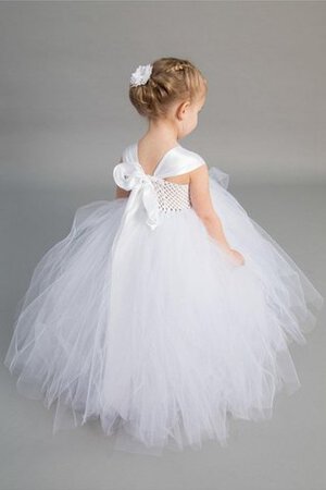 Robe de cortège enfant plissé en tulle longueur au ras du sol de lotus - Photo 2