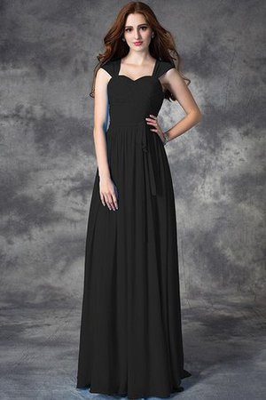 Prinzessin Breiter Träger Normale Taille Reißverschluss Chiffon Brautjungfernkleid - Bild 2