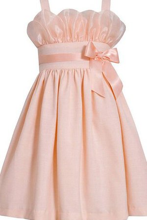 Robe de cortège enfant plissage en chiffon avec nœud de tour de ceinture empire ligne a - Photo 1