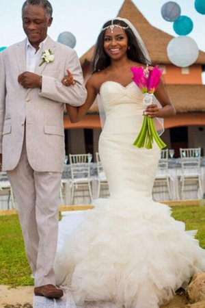 Modesto Vestido de Novia de Corte Sirena de Espléndido de Cola Corte - Foto 3