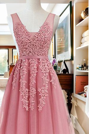 Robe fête de la rentrée en tulle de princesse v encolure frappant bref - Photo 1