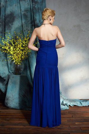 Plissiertes Ärmelloses Bodenlanges Brautmutterkleid aus Chiffon mit Drapierung - Bild 4