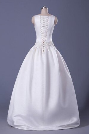 Robe de mariée luxueux vintage pendant manche nulle en satin - Photo 1