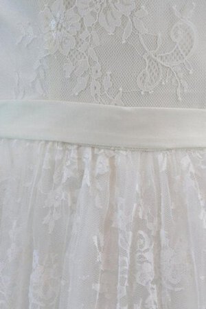 Robe de mariée plissé distinguee elevé avec nœud avec ruban - Photo 4