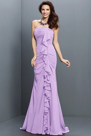 Robe demoiselle d'honneur plissage longue avec zip en chiffon de bustier - Photo 22