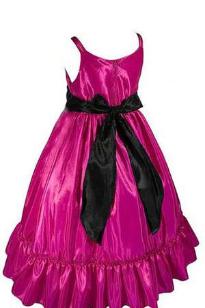 Robe de cortège enfant en taffetas avec nœud ligne a avec zip manche nulle - Photo 3