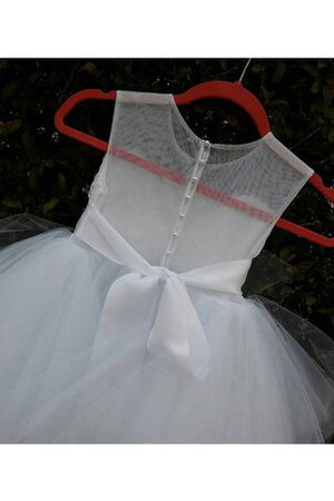 Robe de cortège enfant plissé manche nulle avec perle avec ruban ceinture en étoffe - Photo 4