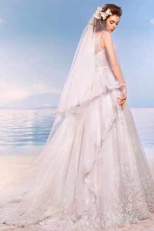 Vestido de Novia de Plisado de Cremallera de Largo de Apliques de Playa - Foto 3