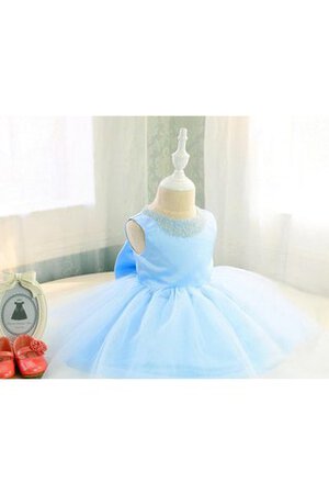 Abito da Cerimonia Bambini con Piega Naturale con Fusciacca A-Line in Tulle con Increspature - Foto 3