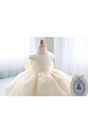 Robe de cortège enfant en organza manche nulle de mode de bal ruché col u profond - Photo 5