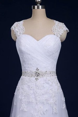 Moderno Vestido de Novia de Escote Corazón de Bordado de Apliques de Cola Barriba - Foto 3